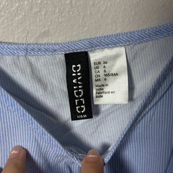 Divided By H&M Women Blue Sleeveless Cami Top Size 6 - Picture 3 of 6